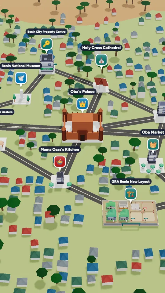 The 3D map of Benin City in Naija Life