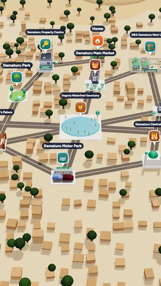The 3D map of Damaturu in Naija Life
