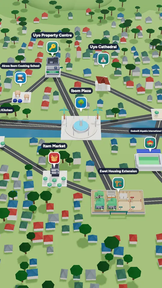 The 3D map of Uyo in Naija Life